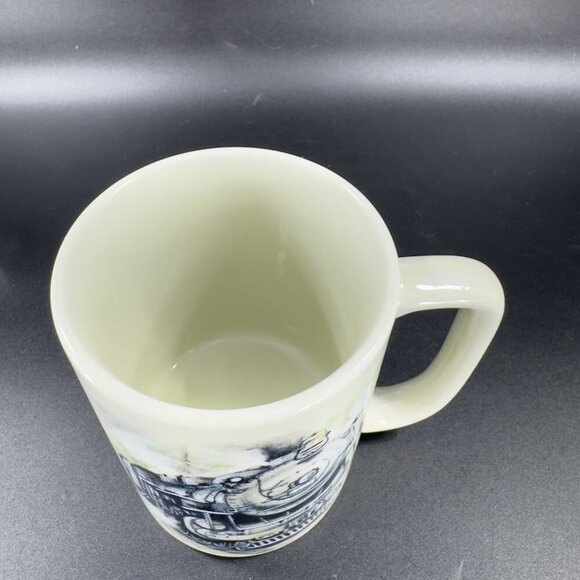 Otagiri Steam Engine Train Ceramic Mug Cup 8oz Japan Stoneware Sunrise Pub VTG - Picture 7 of 12